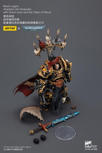 Warhammer 40,000 Black Legion Abaddon the Despoiler with Drach'nyen and the Talon of Horus 1/18 Scale Action Figure
