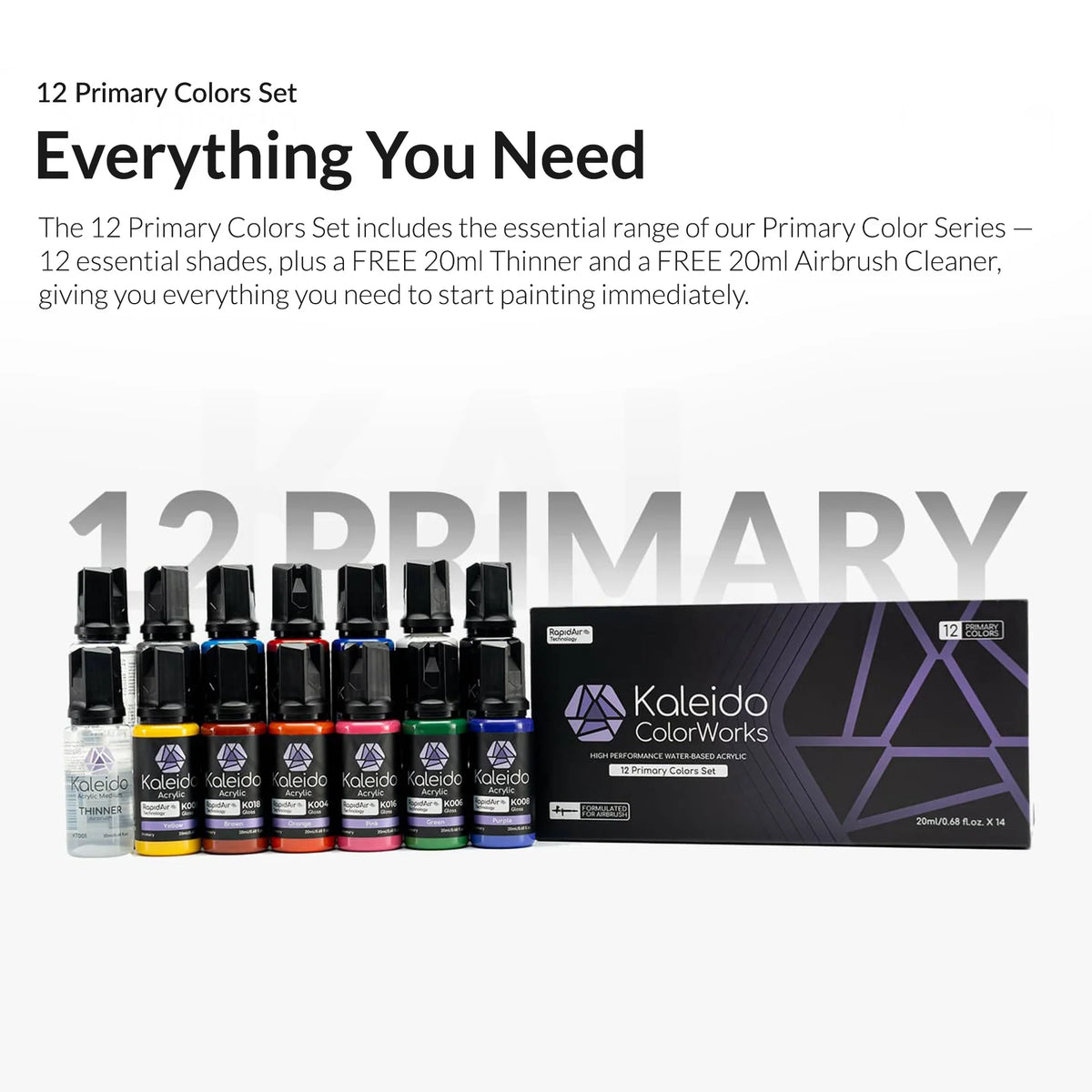 12 Color Primary Set