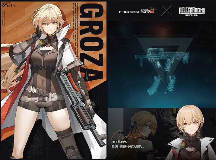 Little Armory x Girls' Frontline 2 Exilium LA-DF36 Dolls Front Line 2 Groza 1/12 Scale Accessory Set