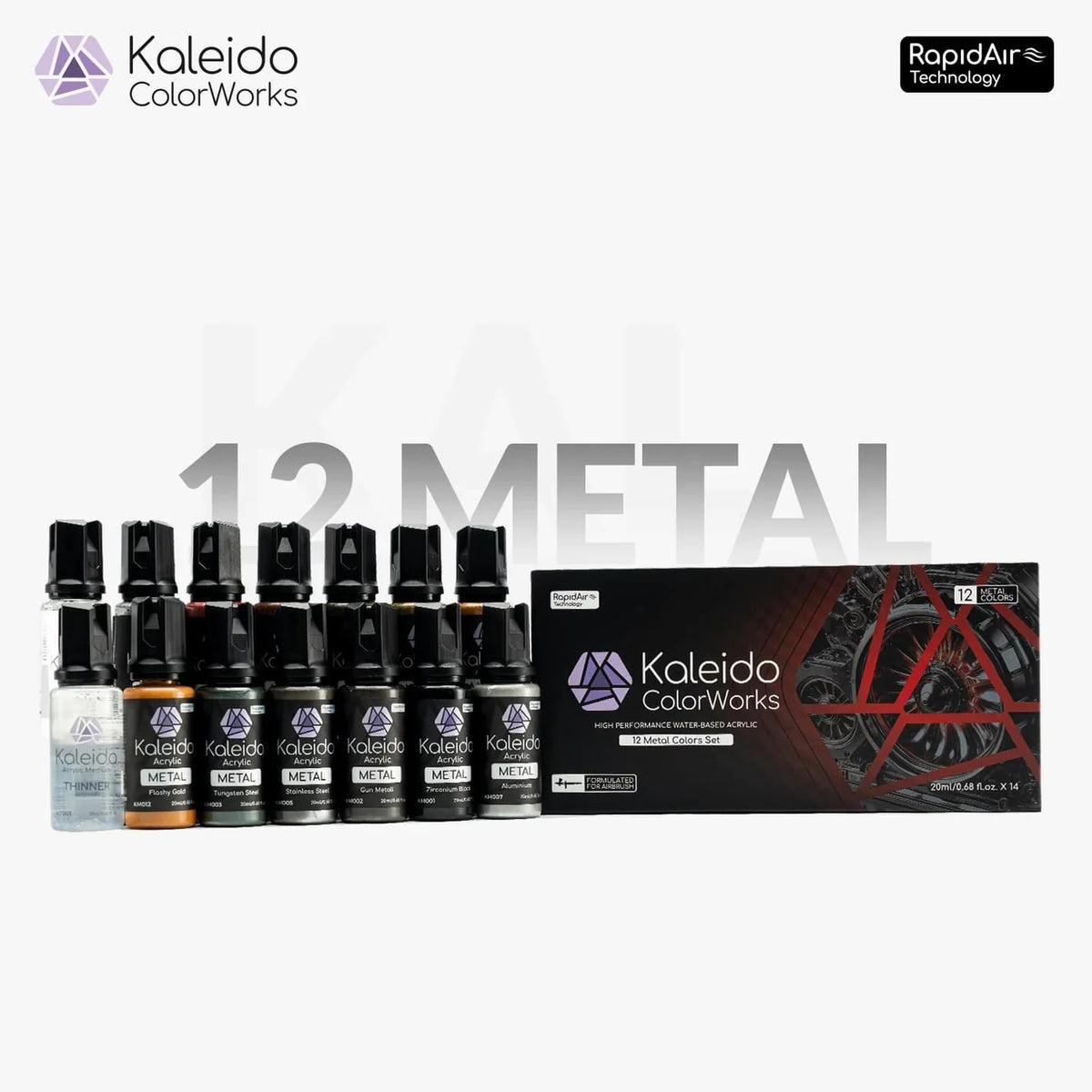 12 Color Metal Set