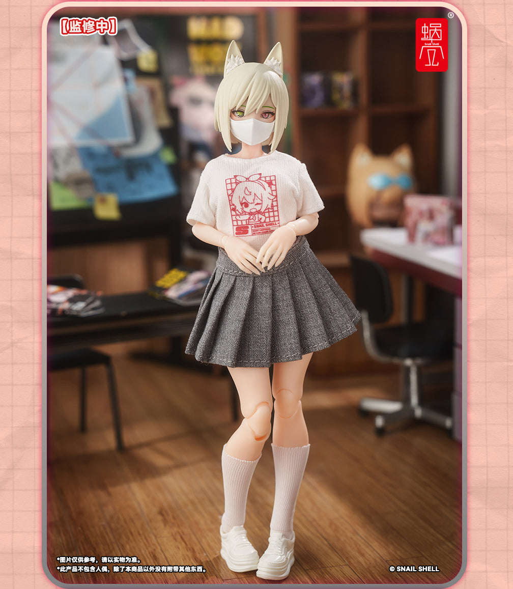 Snail Shell Employee Uniforms (White) 1/12 Scale Accessory