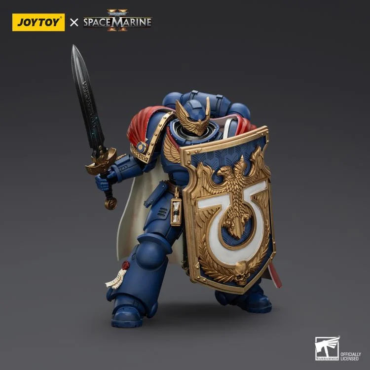 Warhammer 40,000 Space Marine 2 Ultramarines Victrix Honour Guard With Storm Shield And Power Sword 1/18 Scale Action Figure