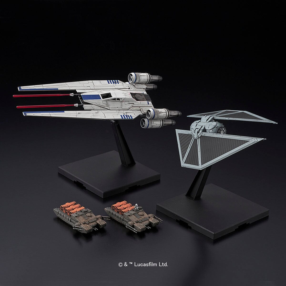 Rogue One A Star Wars Story U-Wing Fighter & TIE Striker 1/144 Scale Model Kit