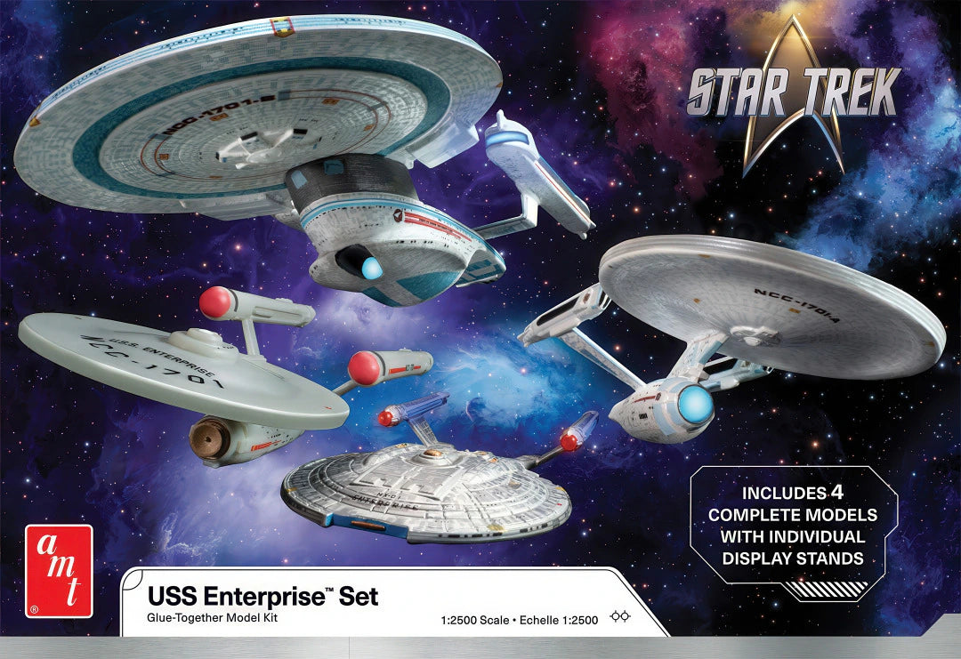 Star Trek U.S.S. Enterprise Four Ship Set 1/2500 Scale Model Kit