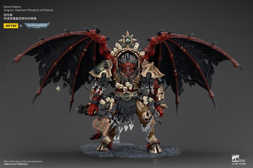 Warhammer 40K World Eaters Angron, Daemon Primarch of Khorne 1/18 Scale Action Figure
