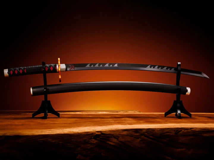 Demon Slayer Kimetsu no Yaiba Proplica Tanjiro Kamado (Kyojuro Rengoku's Sword Guard Ver.) Nichirin Sword