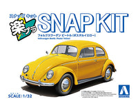 Aoshima 1/32 SNAP KIT #20-PY Volkswagen Beetle (Postal Yellow)