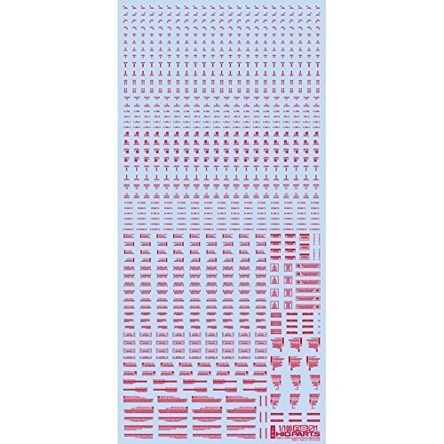 HiQ Parts 1/100 RB01 Caution Decal One Color Red (1pc)
