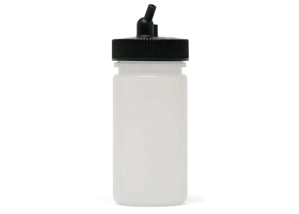 IWATA Big Mouth Airbrush Bottle 2.5 oz / 75 ml Cylinder With 38 mm Adaptor Cap