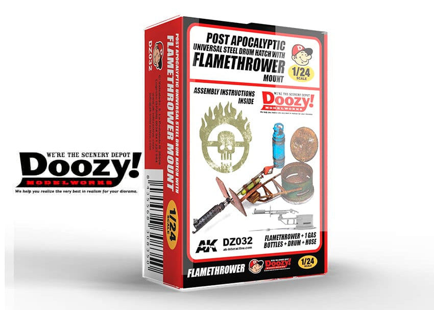 Doozy 1/24 Universal Steel Drum Hatch With Flamethrower Mount