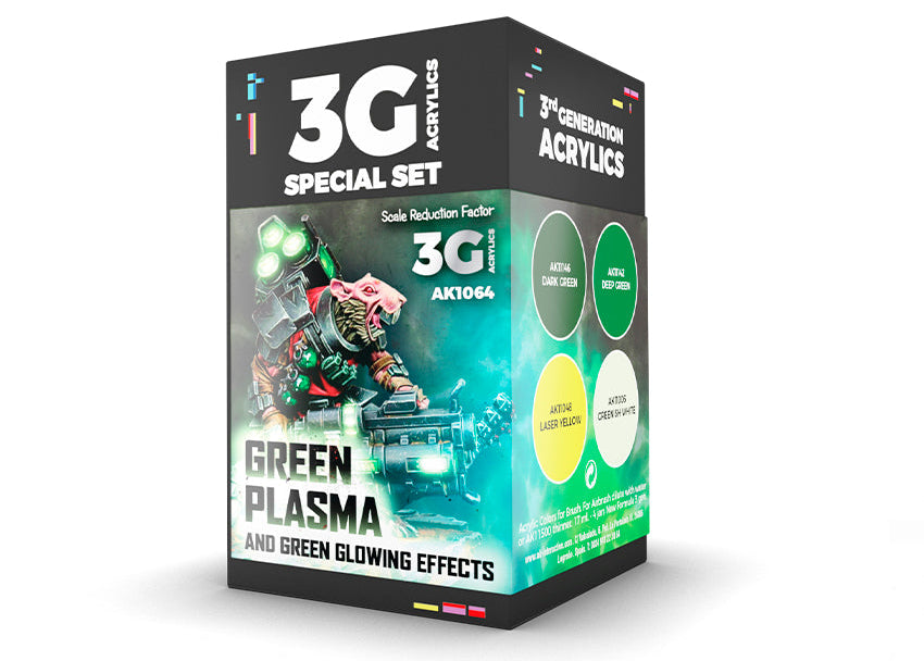 AK Interactive Wargame Color Set Green Plasma and Glowing Effect