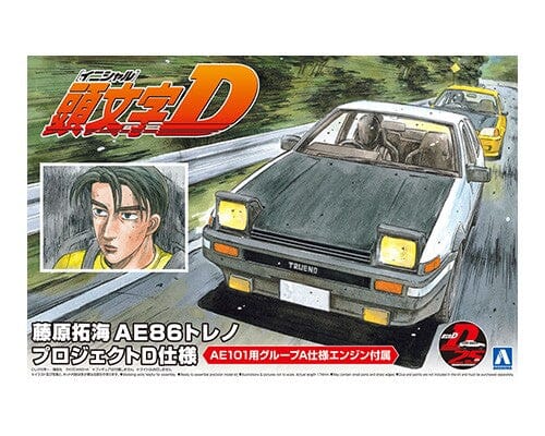 Initial D Takumi Fujiwara's AE86 Toyota Trueno (Project D Ver.) 1/24 Scale Model Kit