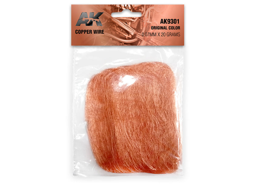AK Interactive Copper Wire 0.07mm X 20 Grams Original Color