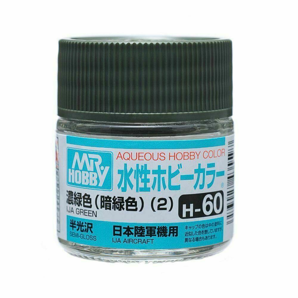 H60 Aqueous Color Semi-Gloss IJA Green 10ml Bottle