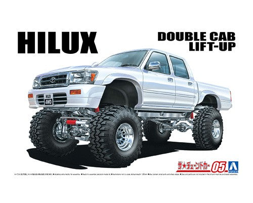 Aoshima 1/24 Toyota LN107 Hilux Pickup Double Cab Lift Up '94