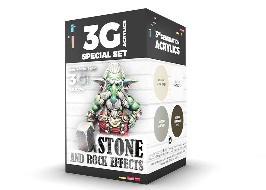 AK Interactive Wargame Color Set Stone and Rock Effects