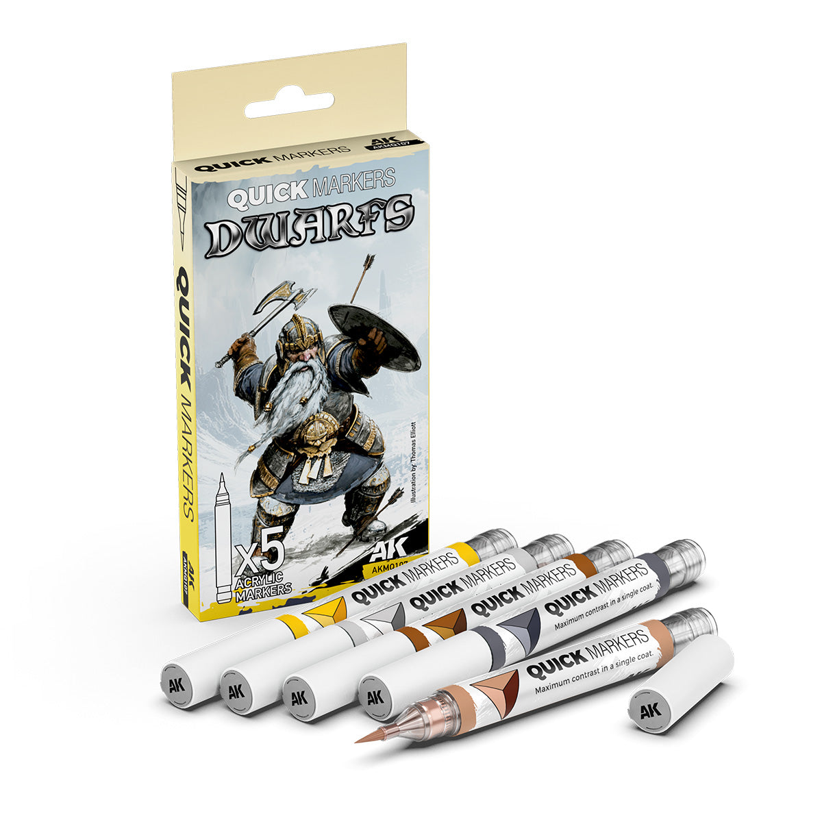 AK Interactive Dwarfs Quick Markers Set