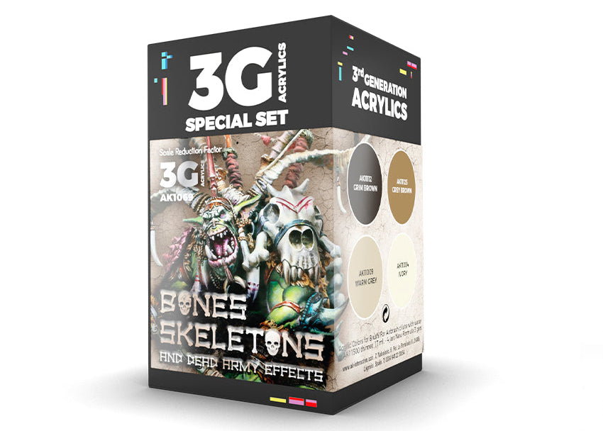 AK Interactive Wargame Color Set Bones and Skeletons