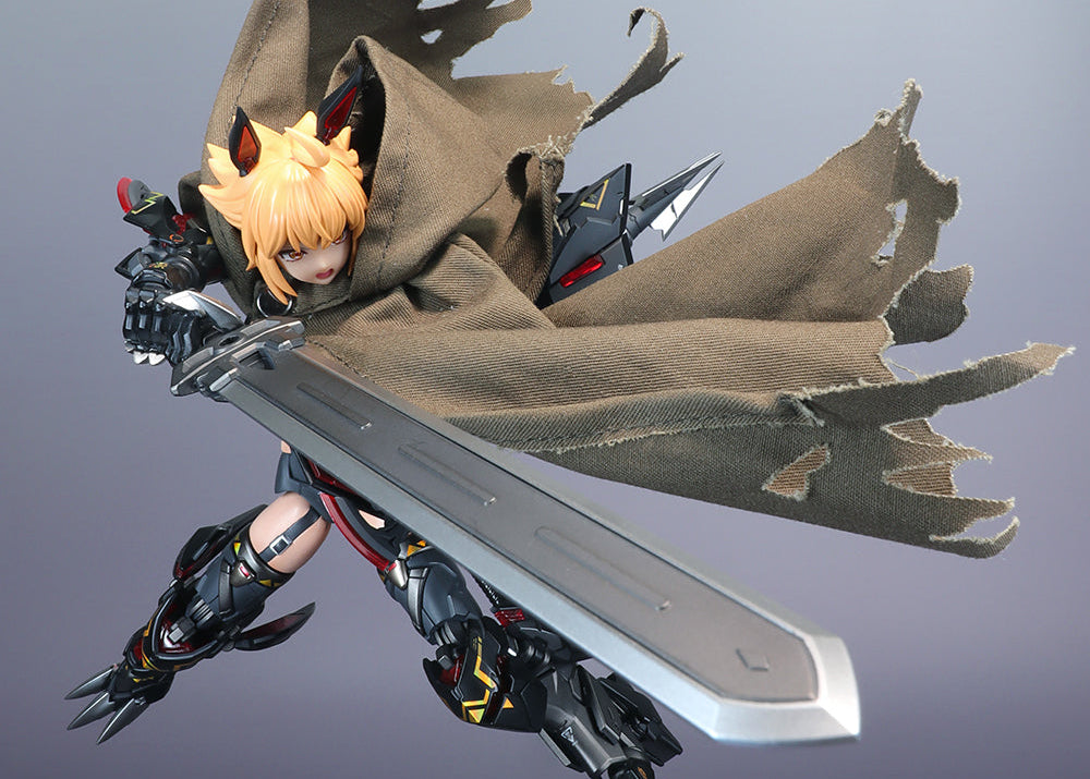 Cyber Forest Fantasy Girls Mad Wolf Ver. Darkness Carolina-Rolphe 1/12 Scale Model Kit