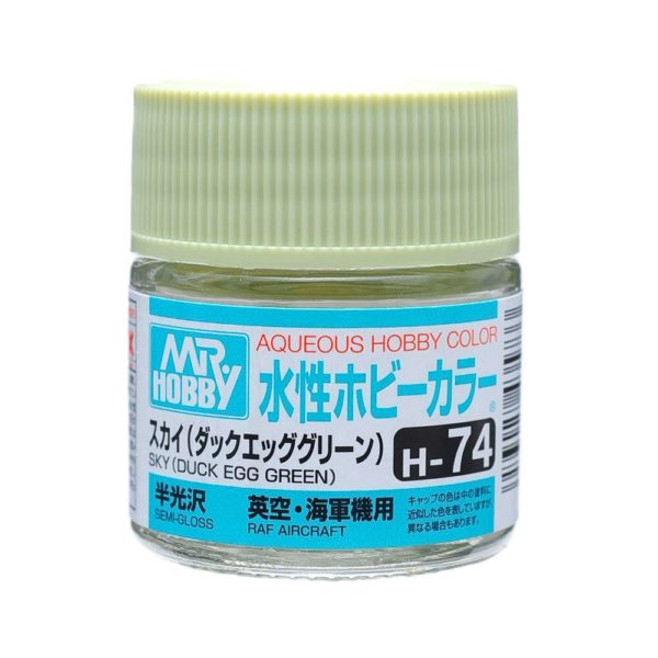 H74 Aqueous Color Semi-Gloss Duck Egg Green 10ml Bottle