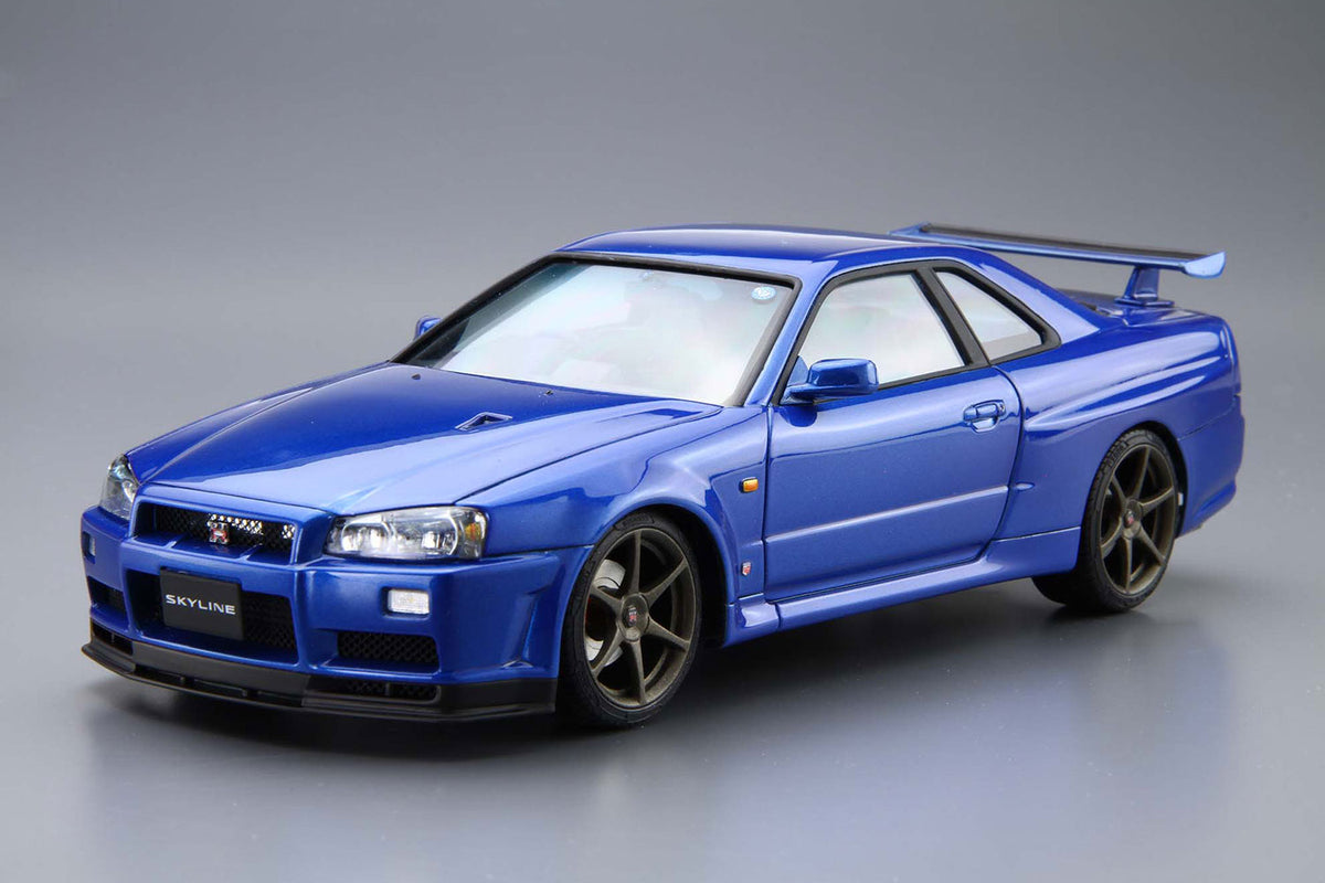 Aoshima 1/24 Model Car #08 Nissan BNR34 Skyline GT-R V-spec II '02