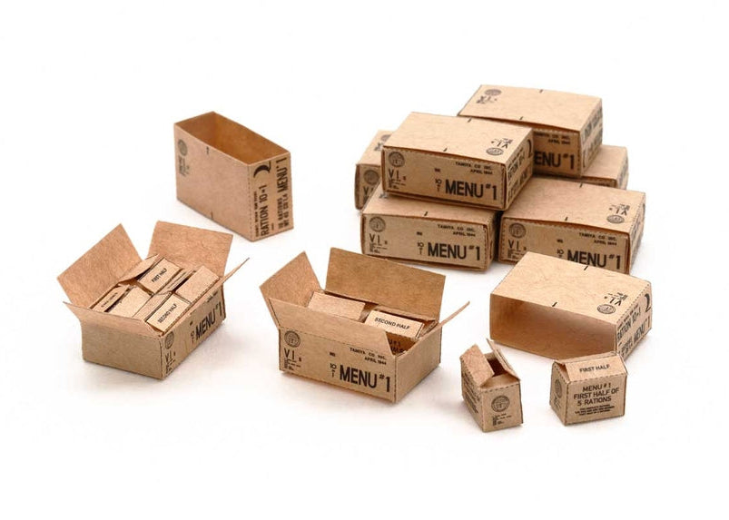 Tamiya 1/35 US 10-in-1 Ration Cartons WWII
