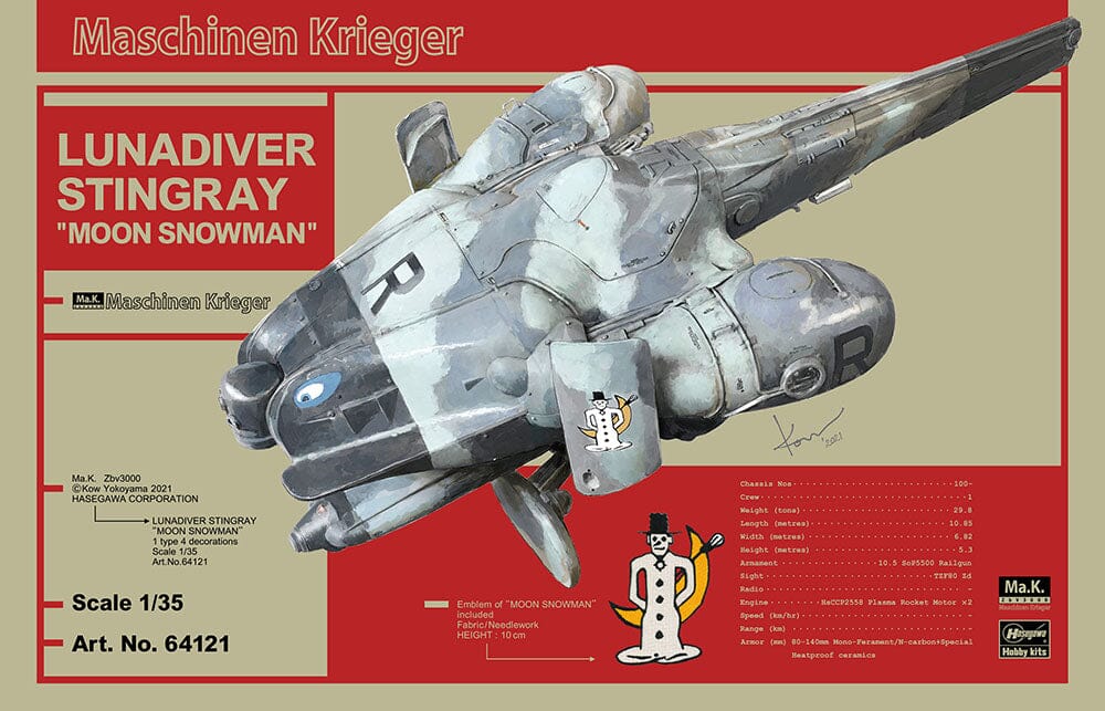 Maschinen Krieger Ma.K. Lunadiver Stingray 'Moon Snowman' 1/35 Scale Model Kit