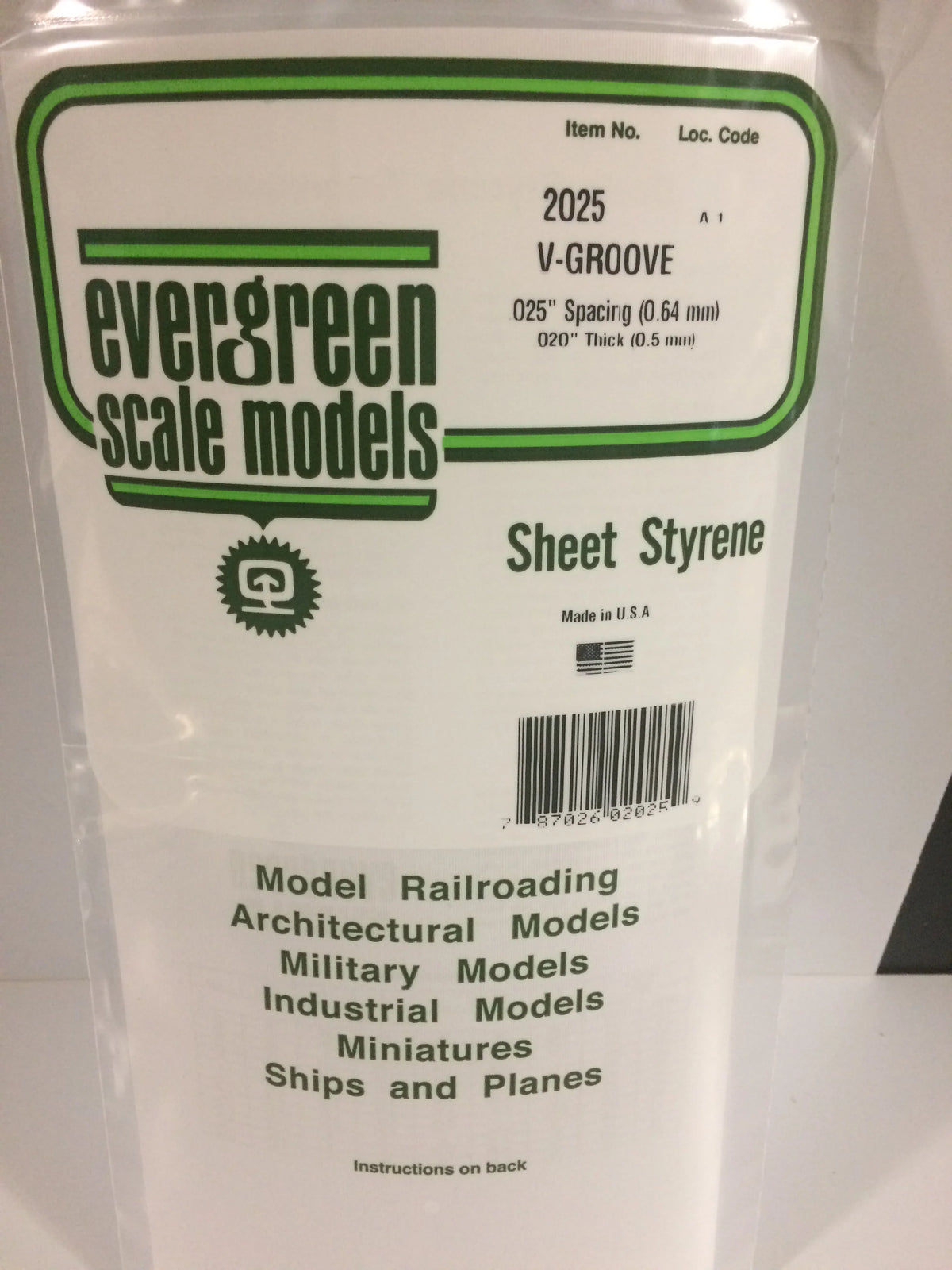 .020 x .025 V-Groove Siding