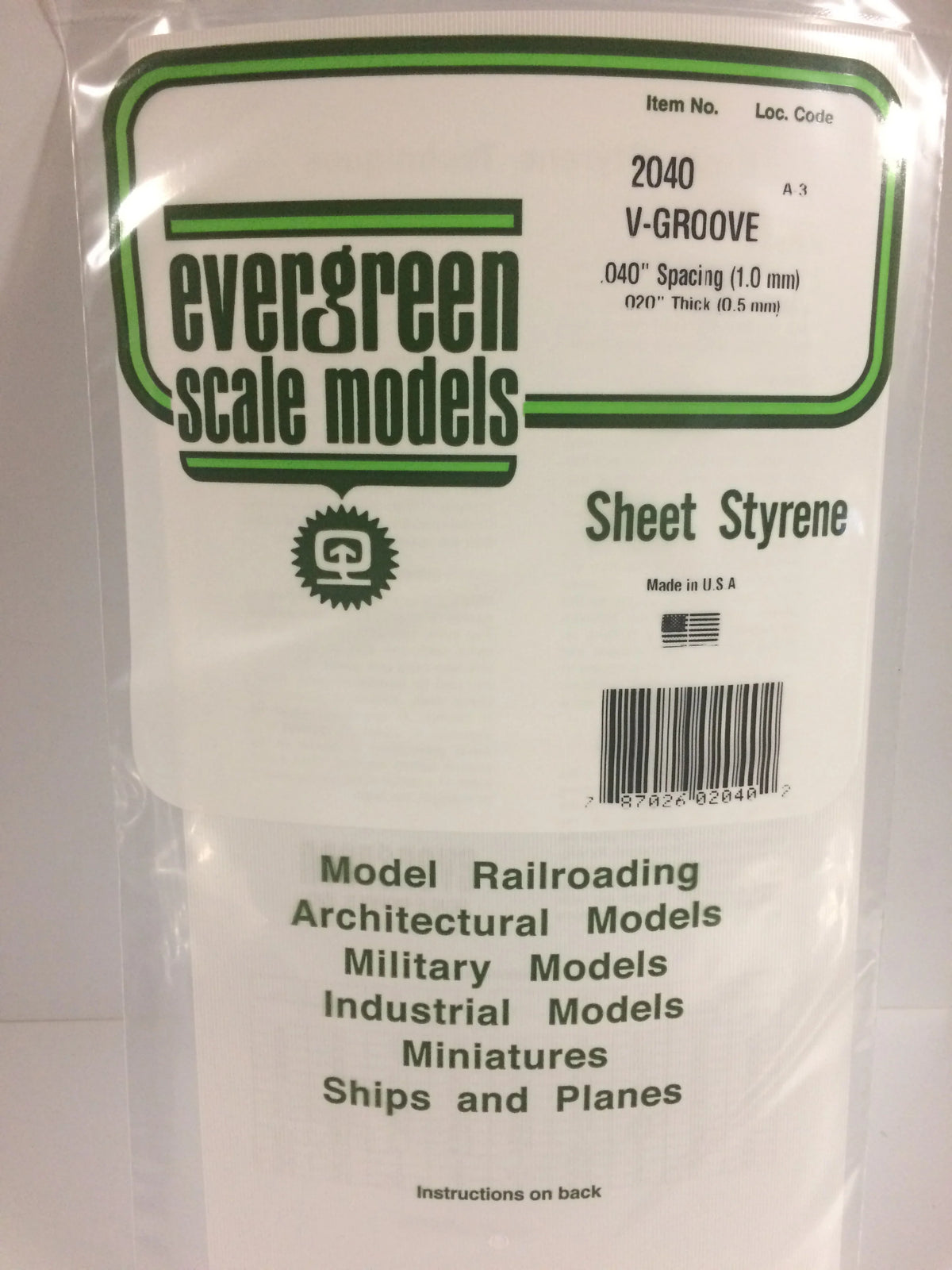 .020 x .040 V-Groove Siding
