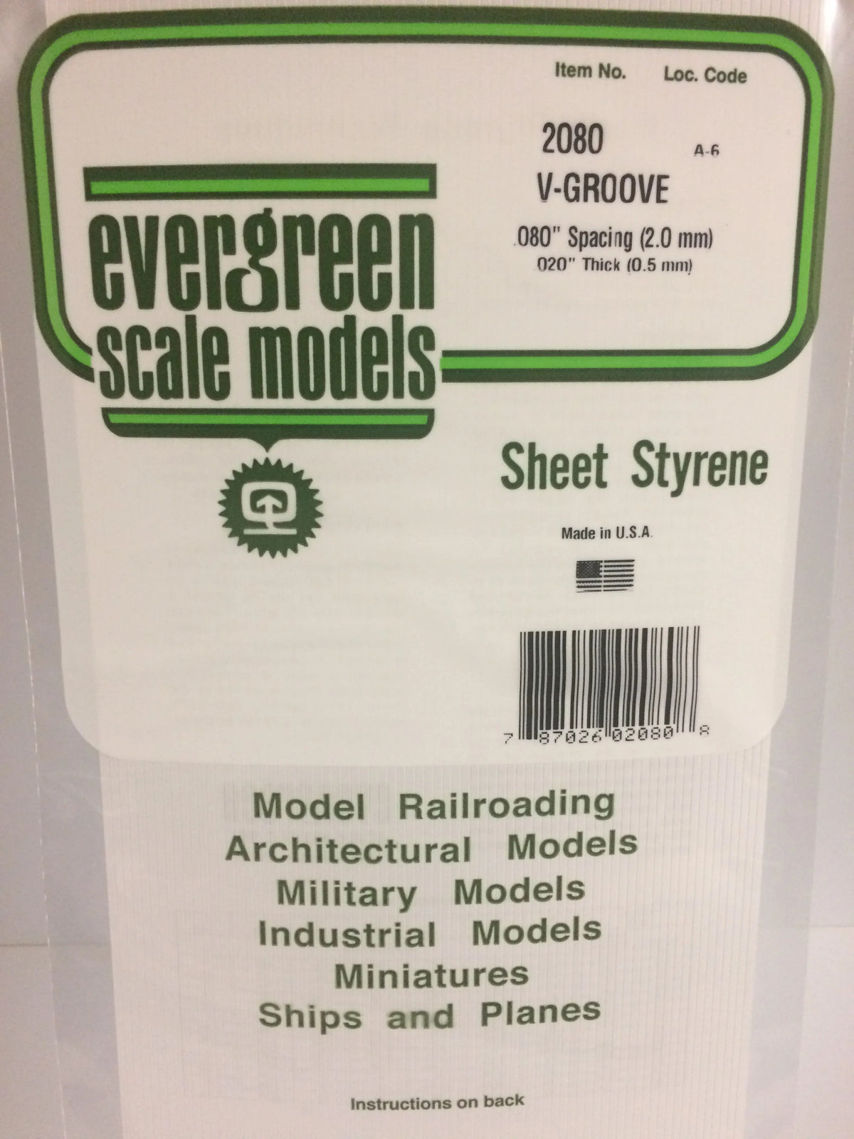 .020 x .080 V-Groove Siding