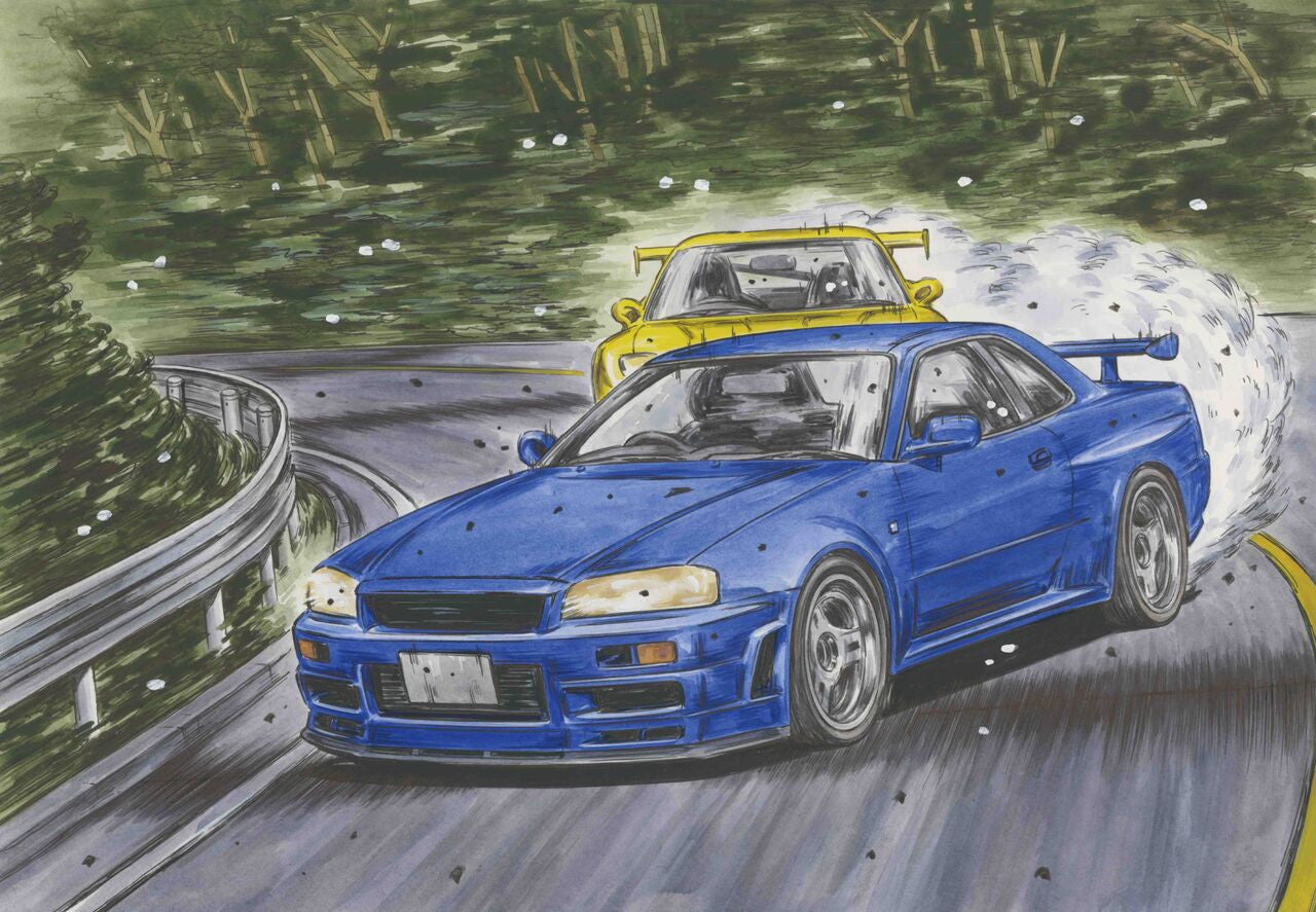 Fujimi 1/24 ISD-22 Initial D, Skyline GT-R (BNR34) Kozo Hoshino