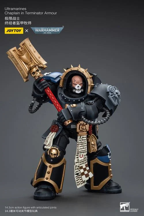 Warhammer 40K Ultramarines Chaplain in Terminator Armor 1/18 Scale