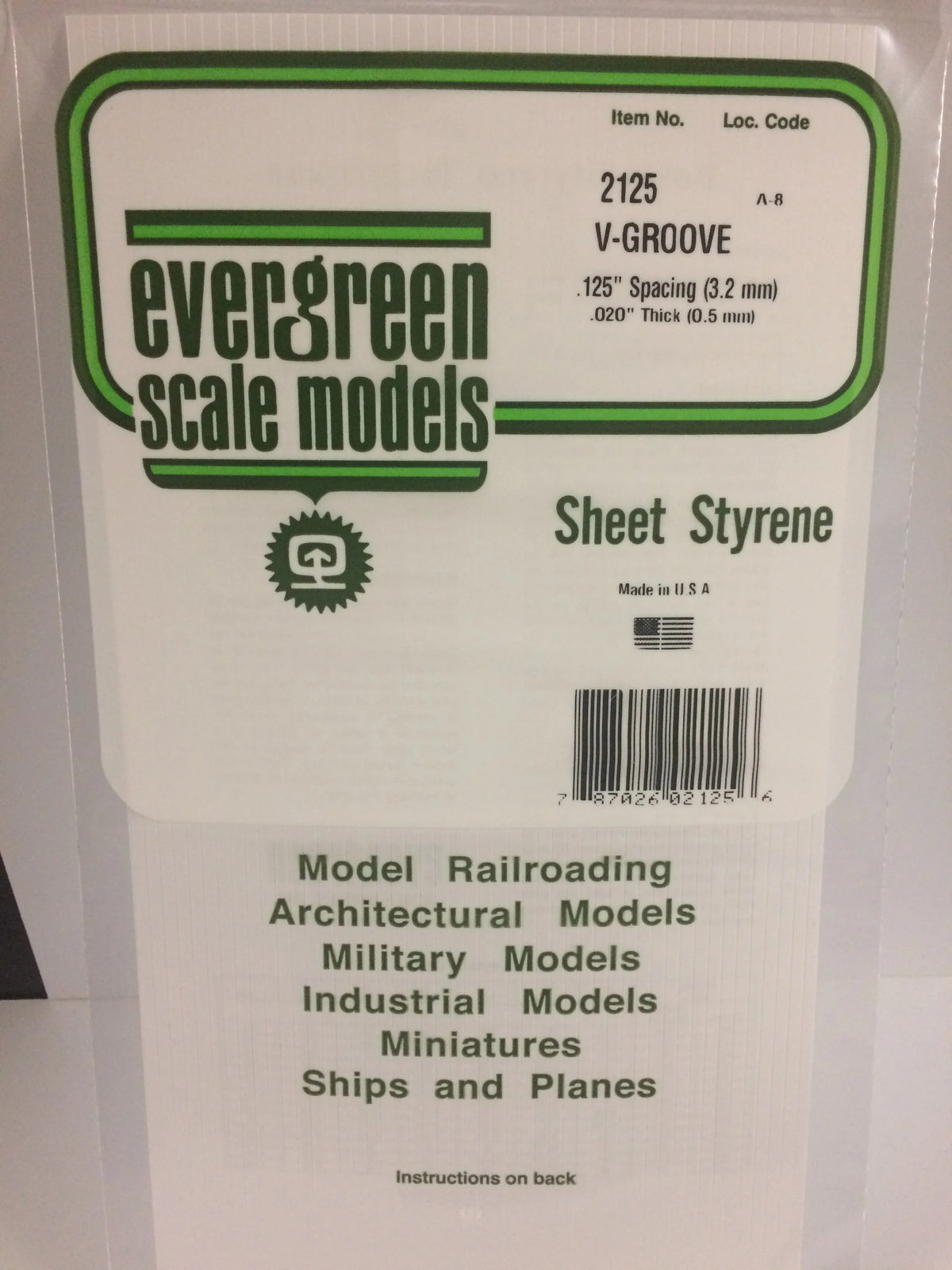 .020 x .125 V-Groove Siding