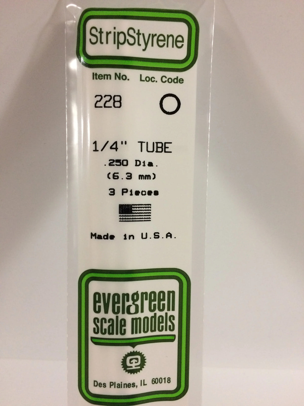 1/4"=.250 Tubes