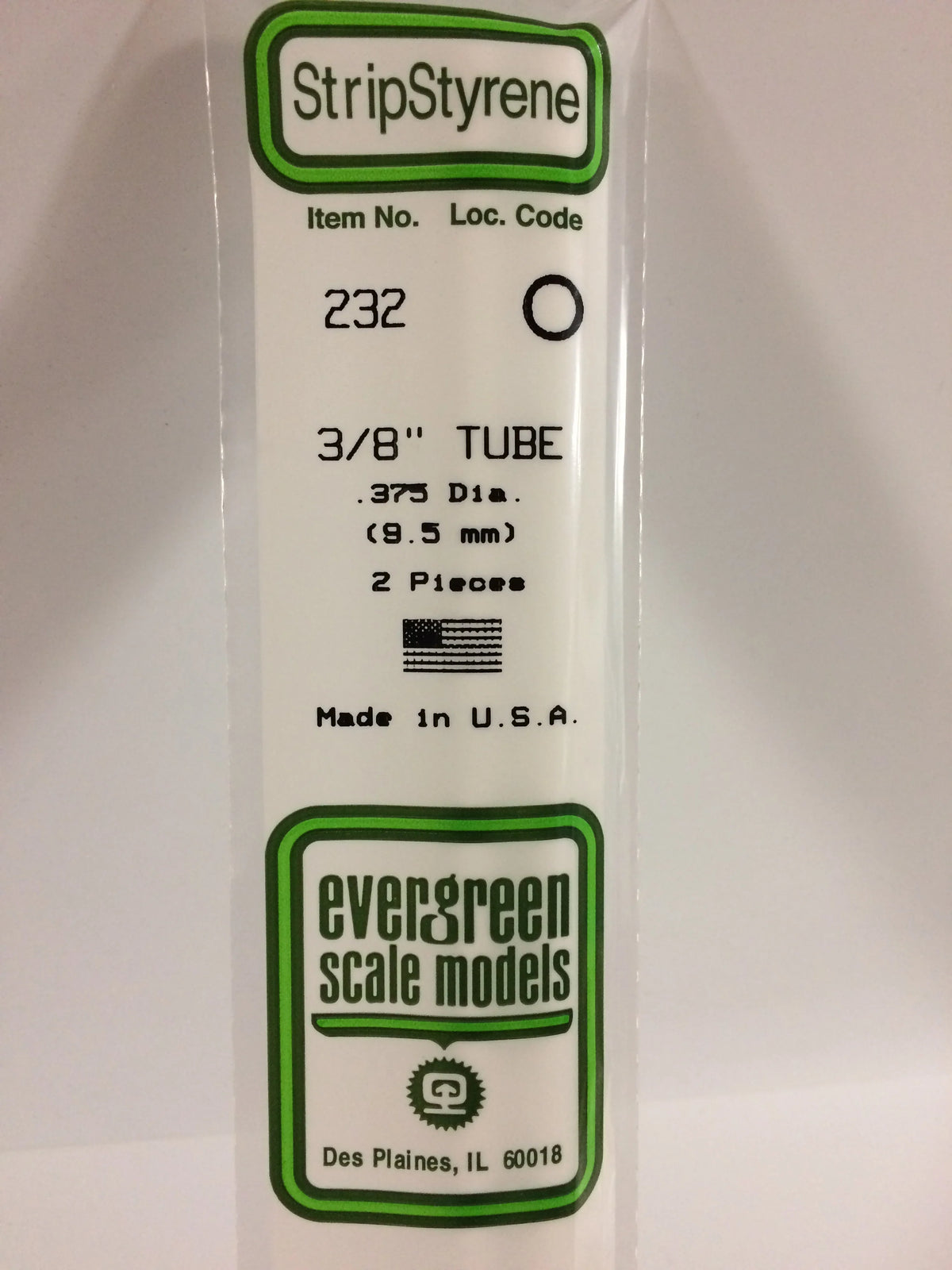 3/8"=.375 Tubes