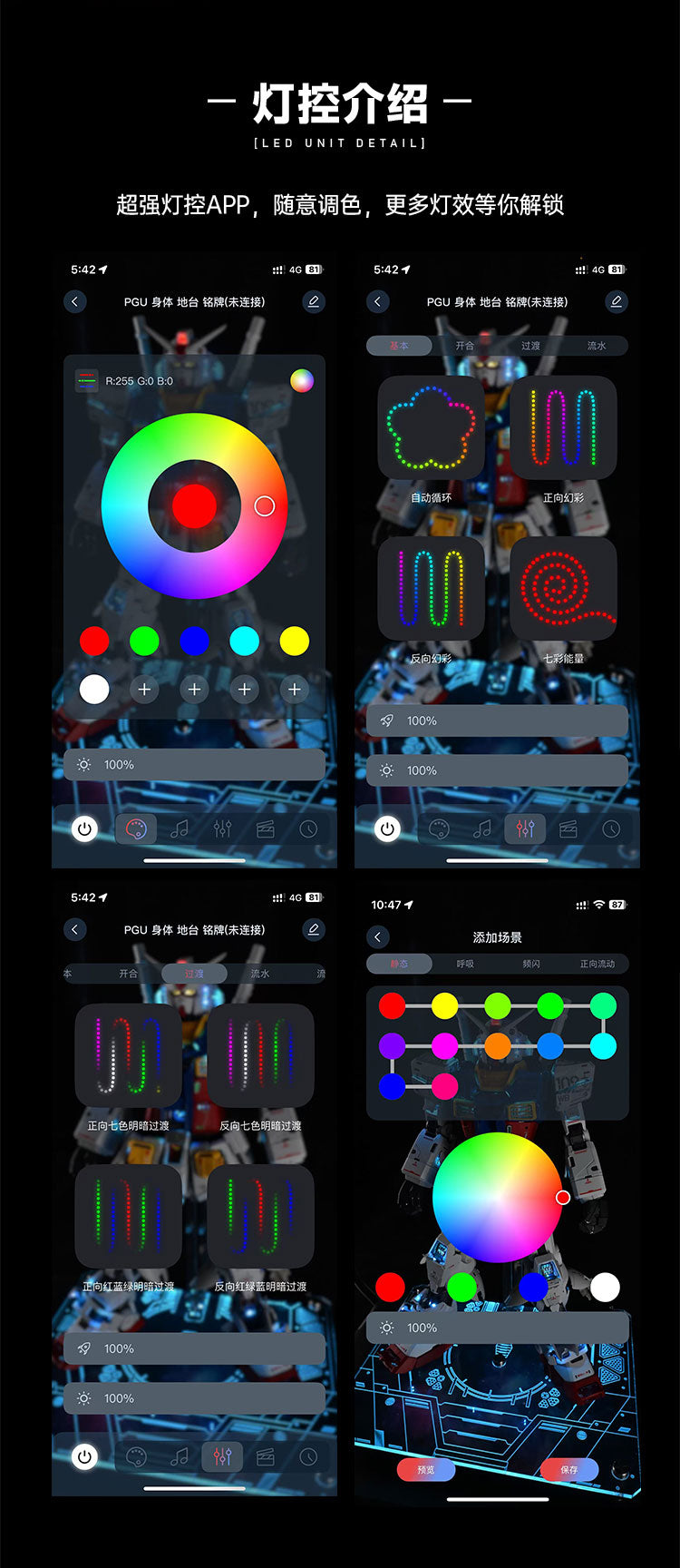 UA Workshop LED Set for PG Unleashed RX-78-2 (Deluxe Version)