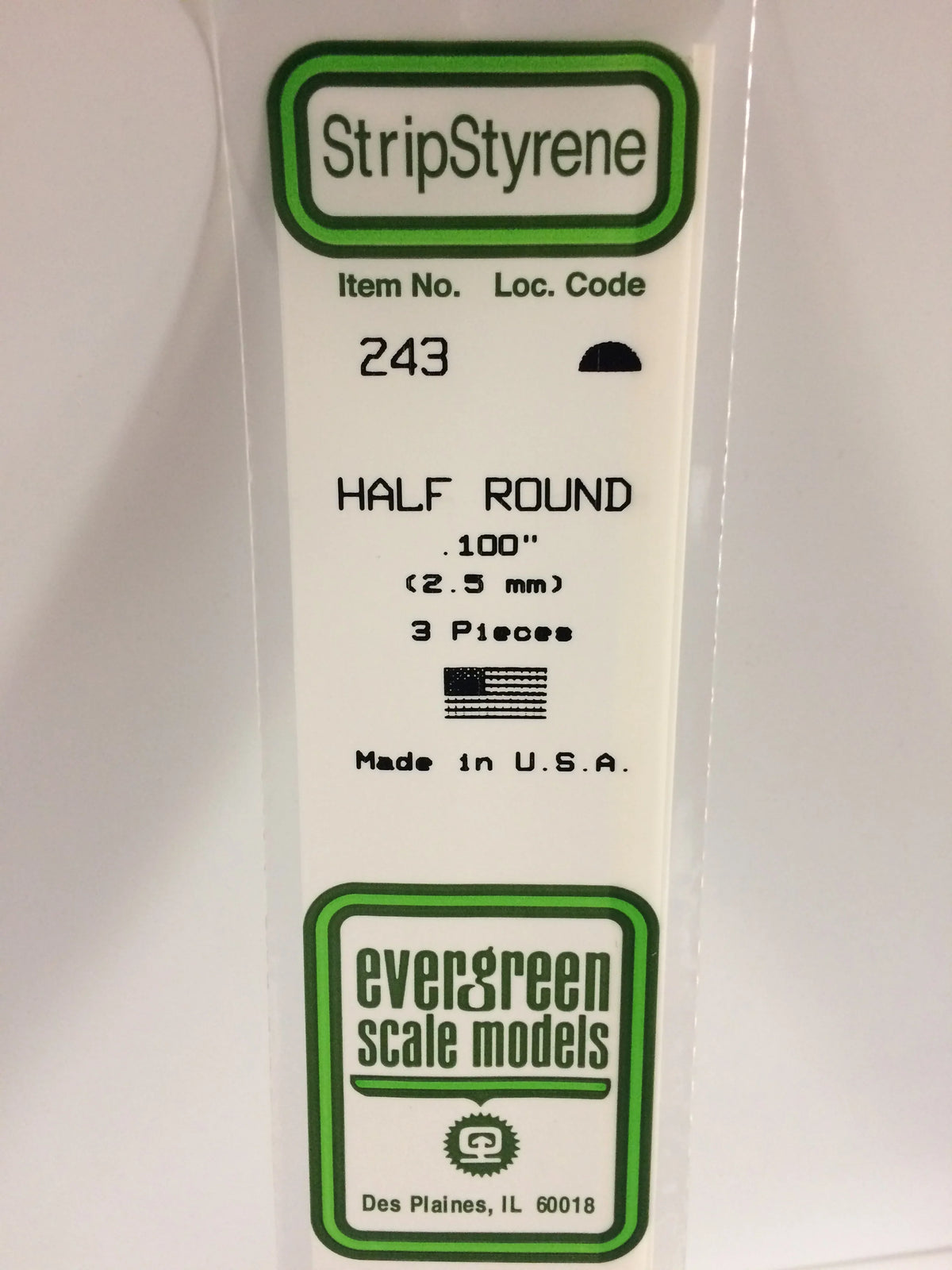 .100" Half Round