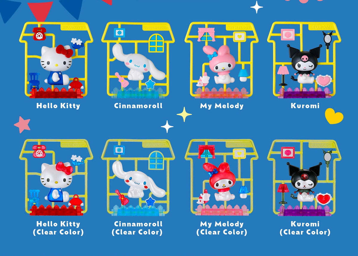 Sanrio Characters Snap Scene "Welcome Home" Box of 8 Model Kits