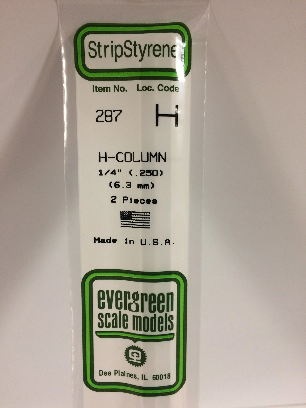 .250 H Column 1/4