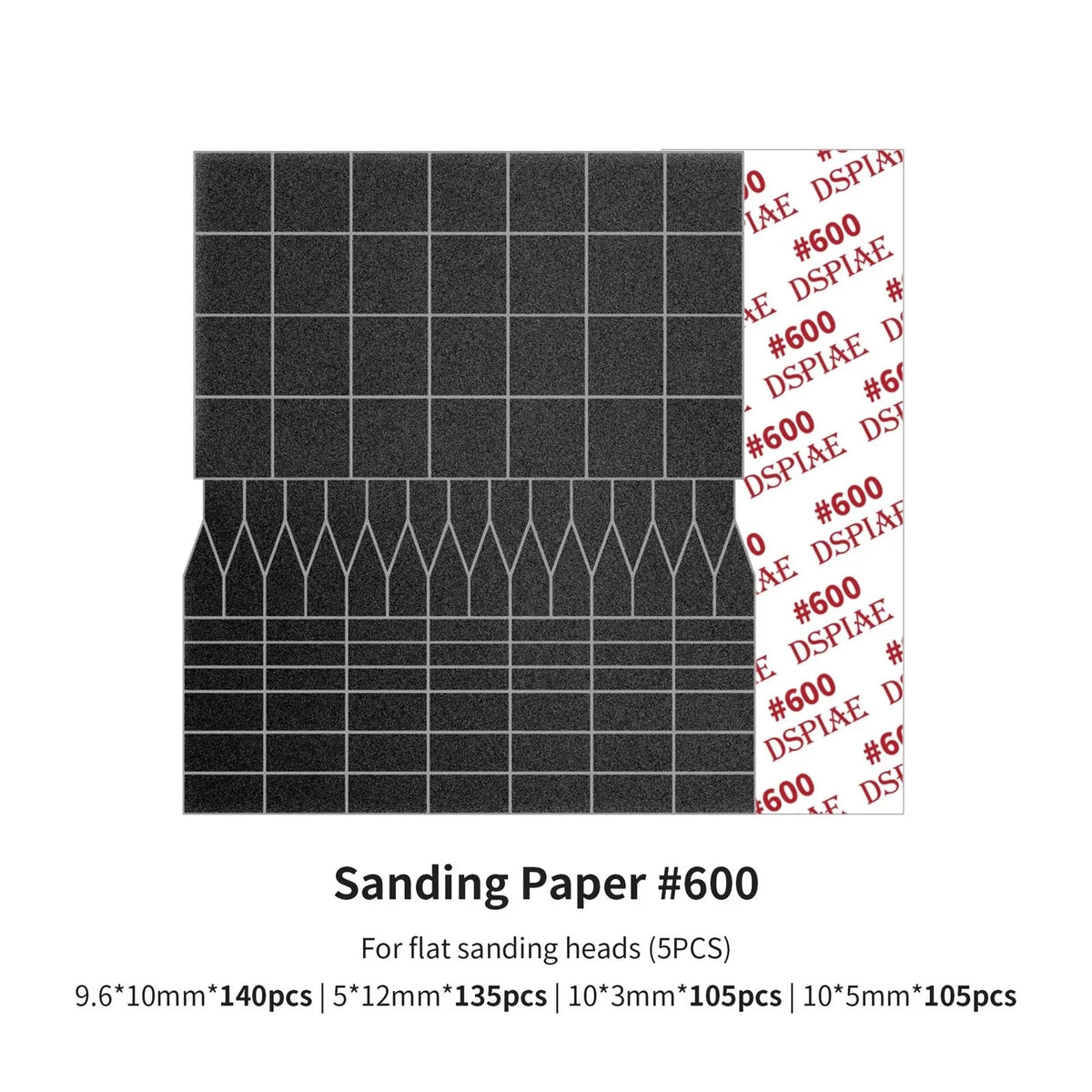 DSPIAE SP-ES06 Sanding Paper for Flat Reciprocating Sanding Head #600