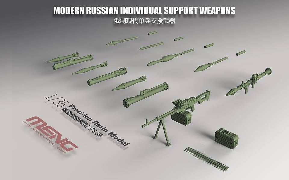 Meng 1/35 Modern Russian Individual Support Weapons (Resin)