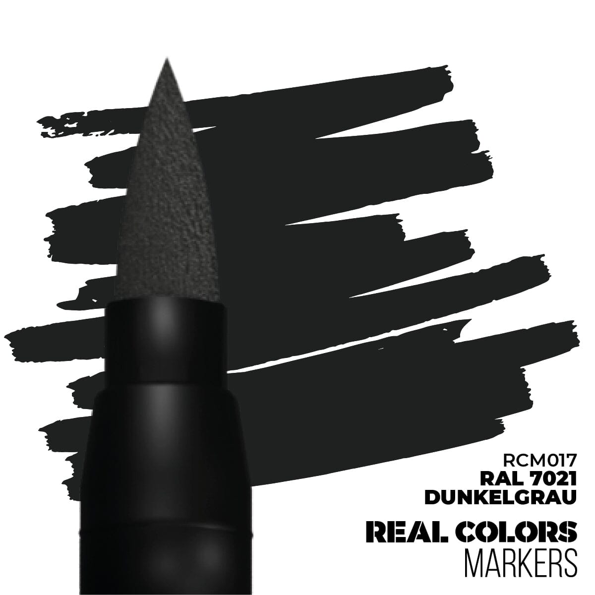 AK Interactive Real Colors Marker Dunkelgrau RAL7021 Acrylic  Paint