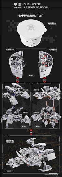 Chinese Zodiac Hidden Fighter in the Noodles Mecha Rat Model Kit Set