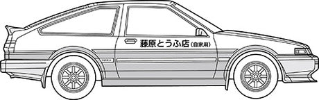 Fujimi 1/24 Initial D, Treno Early Type 1600GT APEXAE86 (Fujiwara Takumi Ver.)