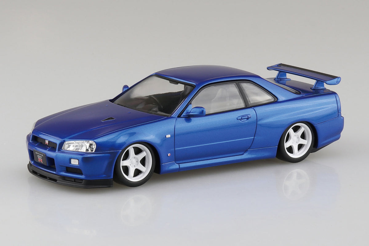Aoshima 1/32 SNAP KIT #12CU-BB Nissan R34 Skyline GT-R Custom Wheel (Bayside Blue)