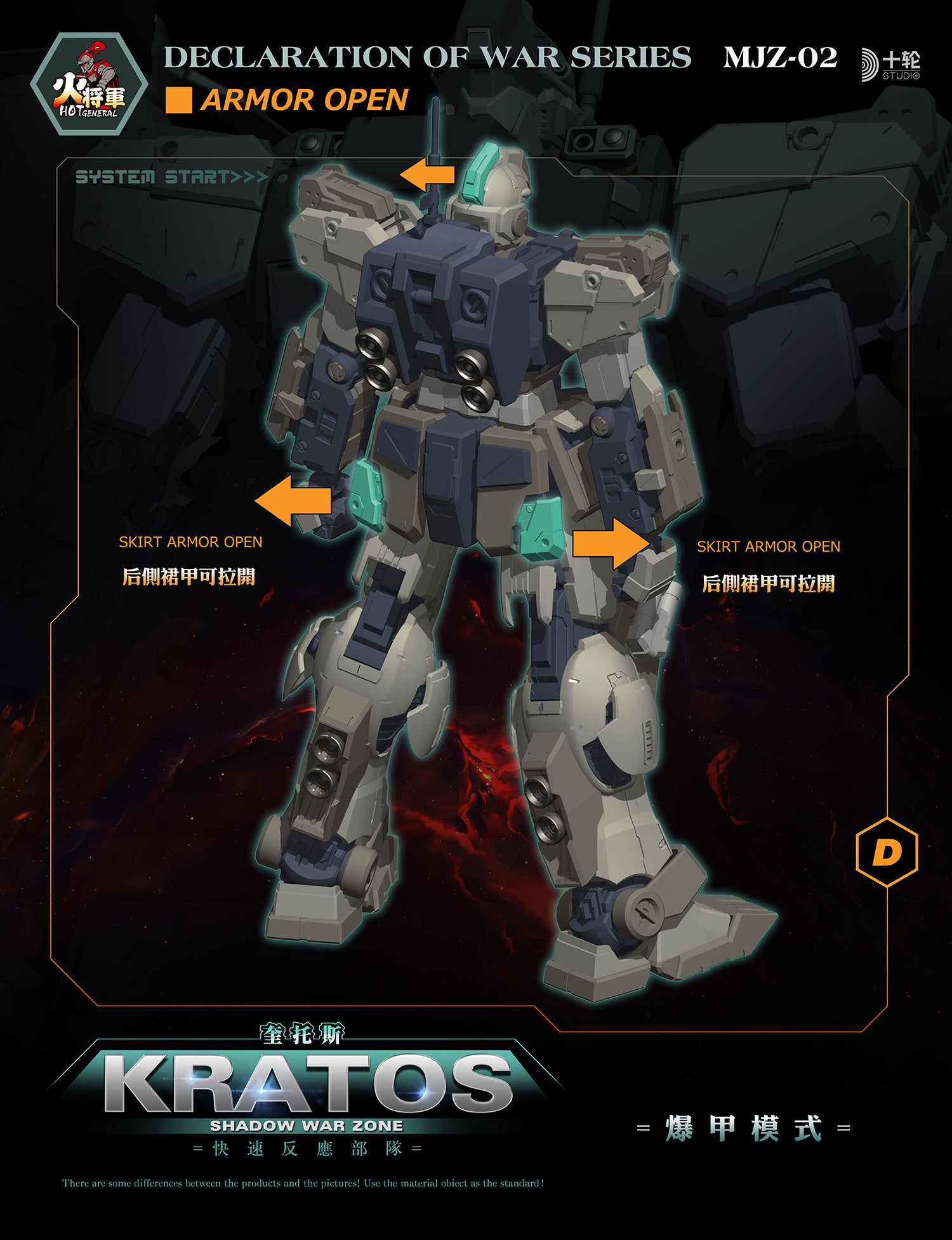 Declaration of War MJZ-02 Shadow War Zone (Normal Ver.) 1/100 Scale Action Figure