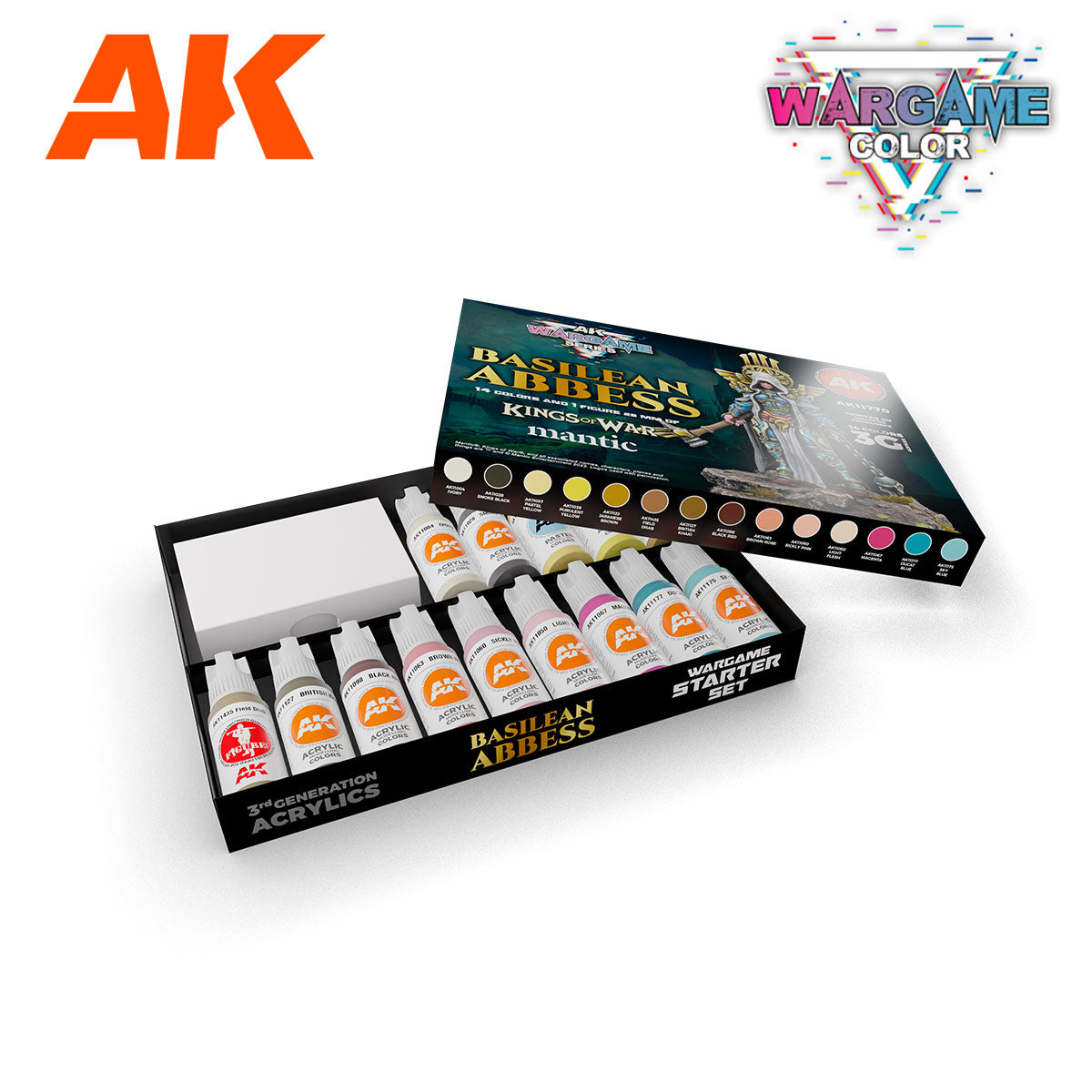 AK Interactive Wargame Series Signature Starter - Basilean Abbess (14 Colors & 1 Figure)