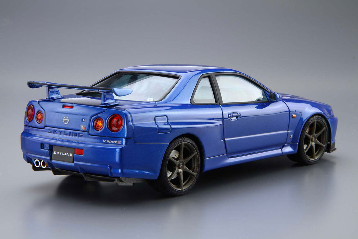Aoshima 1/24 Model Car #08 Nissan BNR34 Skyline GT-R V-spec II '02