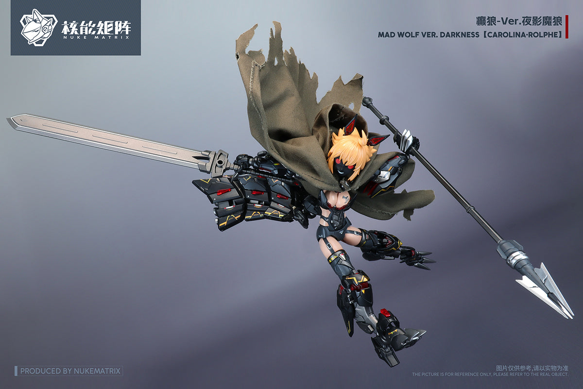 Cyber Forest Fantasy Girls Mad Wolf Ver. Darkness Carolina-Rolphe 1/12 Scale Model Kit