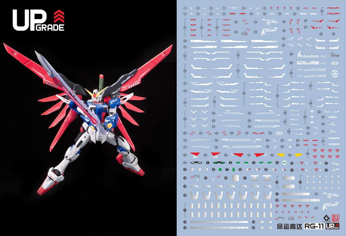 C109 RG Destiny Gundam Water Slide Decal